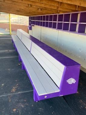 player softball bench, Bi level seating